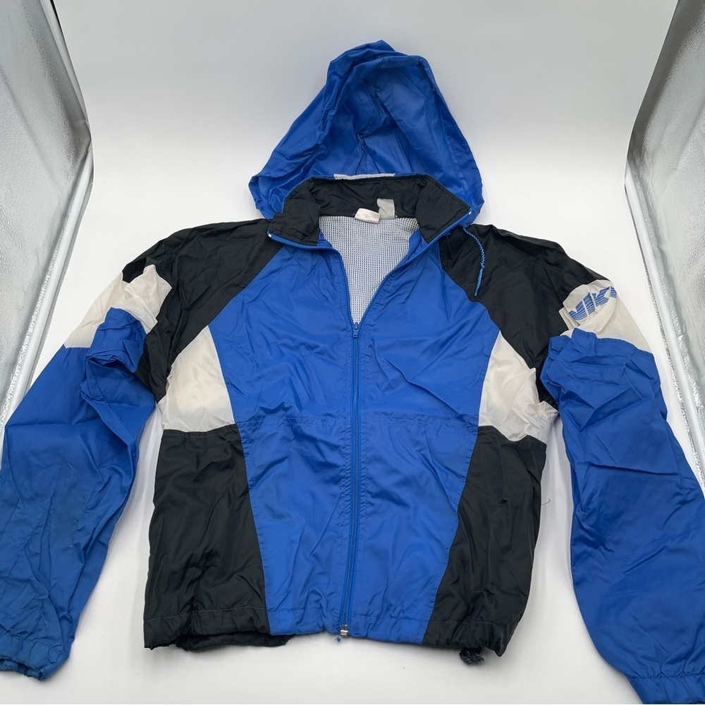 Vintage Nike Jacket Adult Small Colorblock Windbreaker Track Blue Full Zip 90’s - Picture 3 of 12
